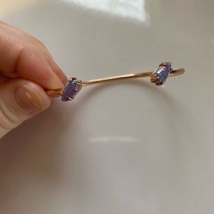 Kendra Scott rose gold purple opal cuff bracelet